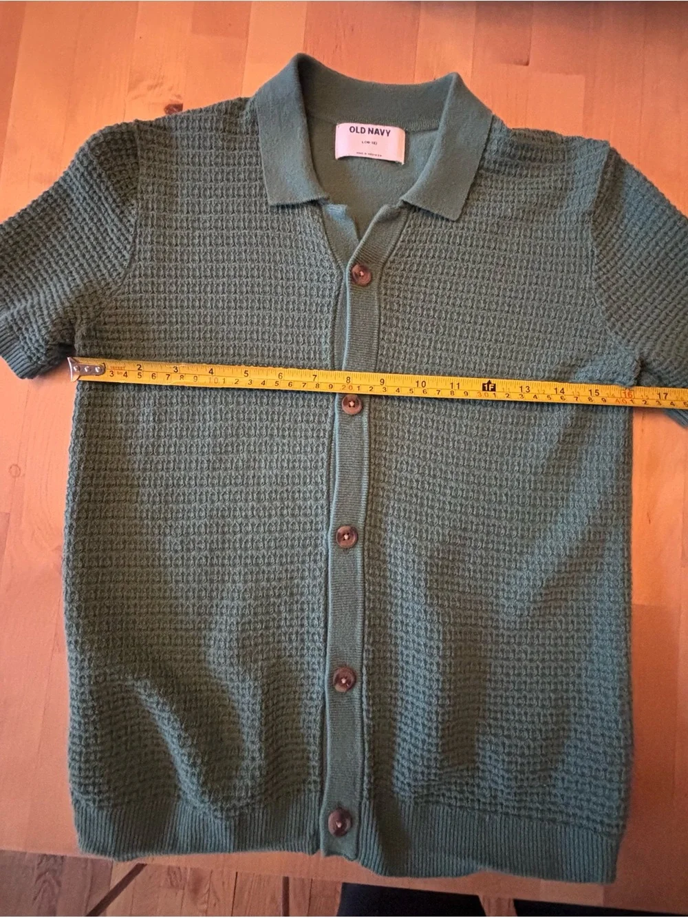 Old Navy Kids Teal Short-Sleeve Button-Up Polo